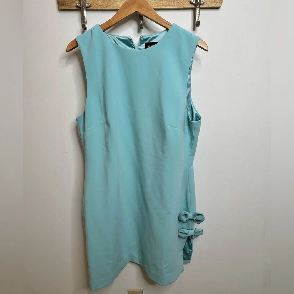 Fashion Nova Tiffany Blue Alana Bow Mini Dress